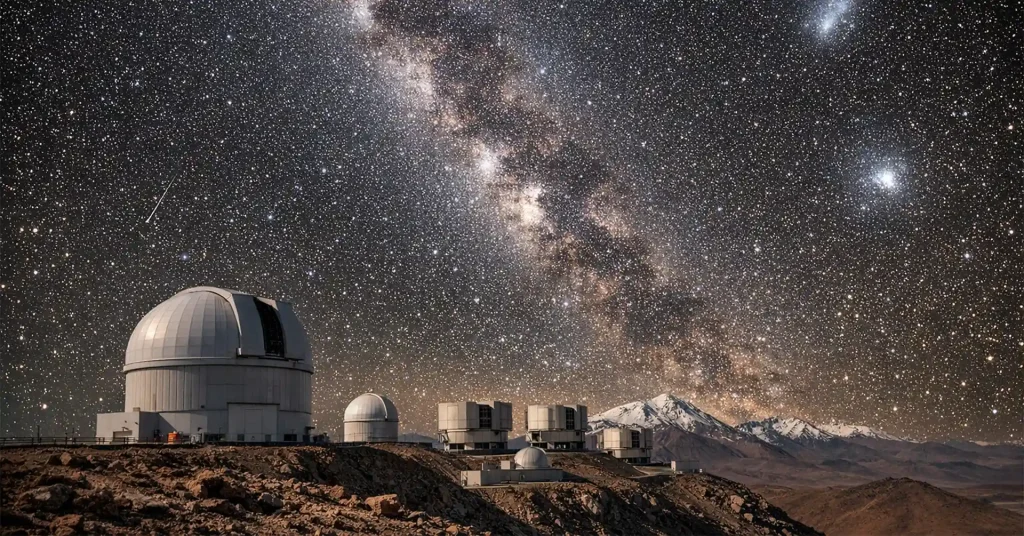 Cielo nocturno del desierto de Atacama en Chile, ideal para la observación astronómica